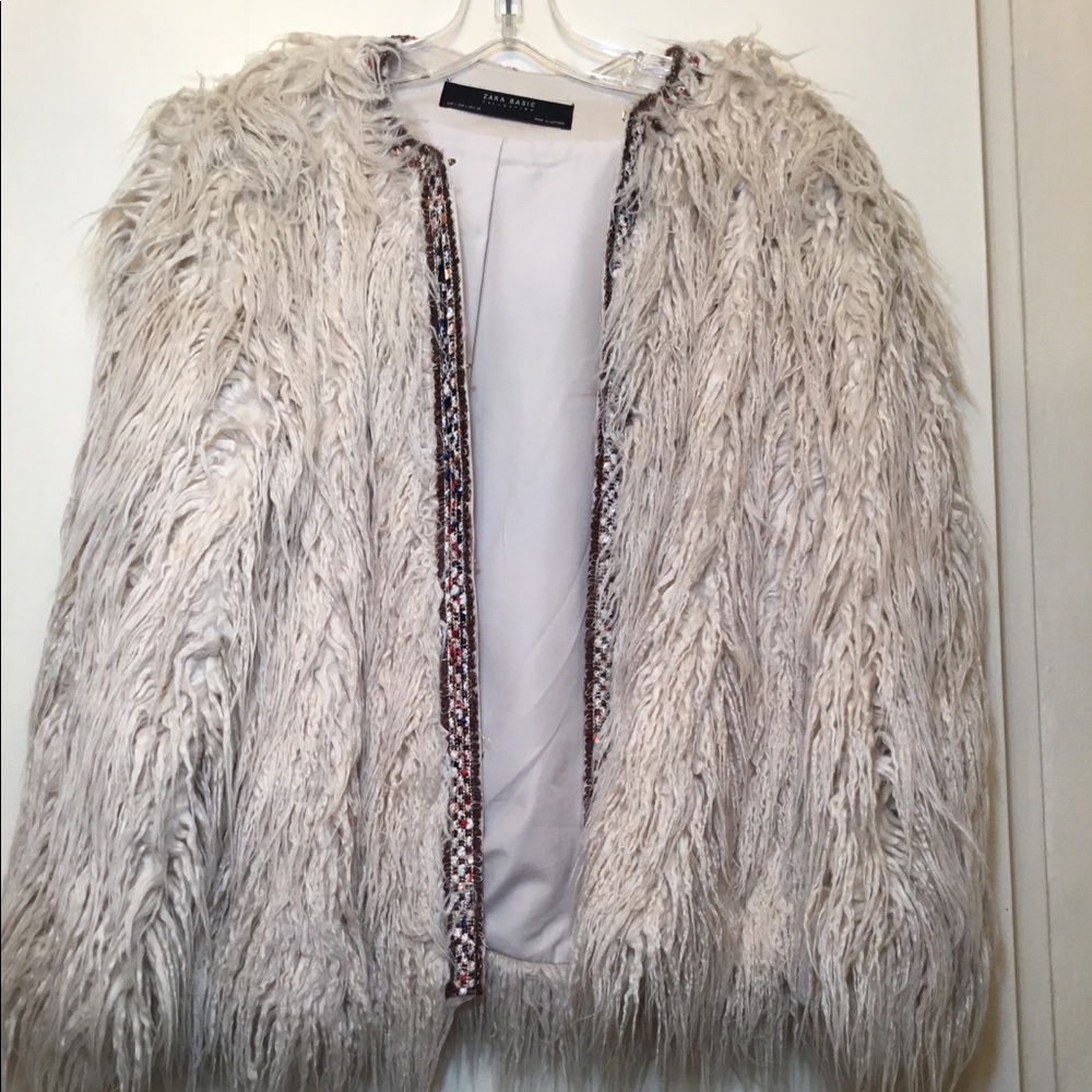 Zara furry coat